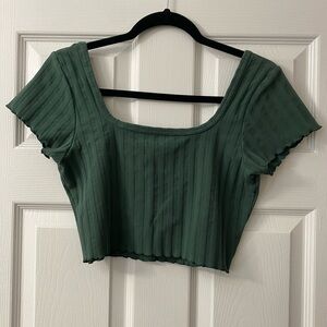 Cropped green top